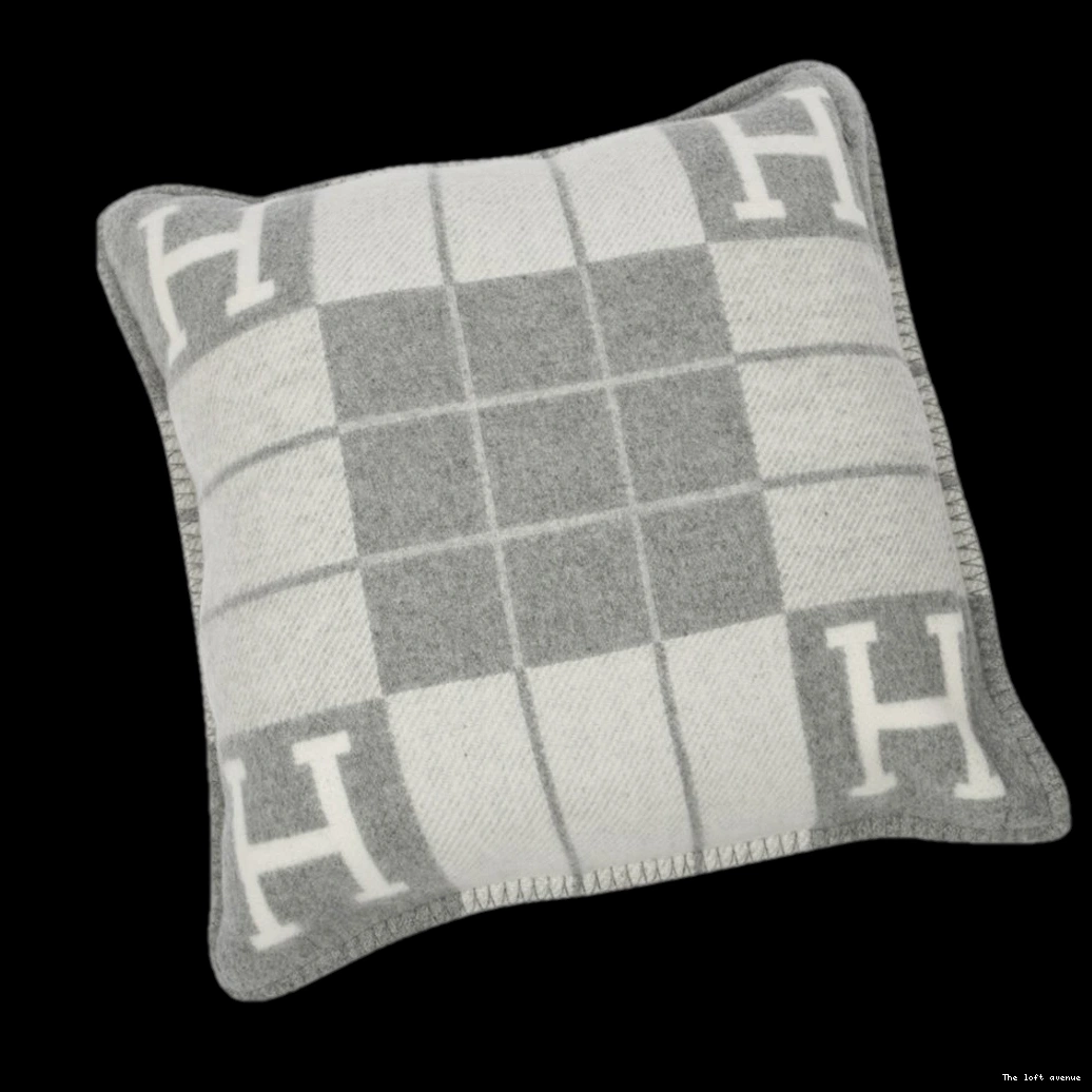 THROW STRIPE PILLOW WOOL HERMES 0805